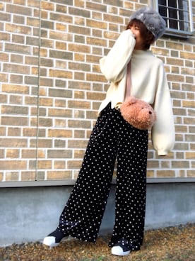 「adidas（アディダス）の【adidas】 オリジナルス スーパースタースリッポン[Superstar Slip On W]◆（スリッポン）」を使った、♡、。・S♡、。・:*:・さん（レディース・159cm）の冬コーディネート