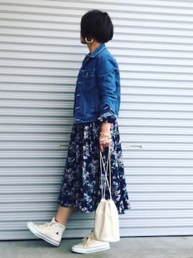 「GRL（グレイル）のアイテム（ピアス（両耳用））」を使った、♡、。・S♡、。・:*:・さん（レディース・159cm）の春コーディネート