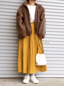 「MERLOT（メルロー）のアイテム（ブルゾン）」を使った、♡、。・S♡、。・:*:・さん（レディース・159cm）の秋コーディネート