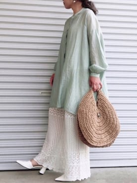 「EMODA（エモダ）のアイテム（ピアス（両耳用））」を使った、♡、。・S♡、。・:*:・さん（レディース・159cm）の春コーディネート