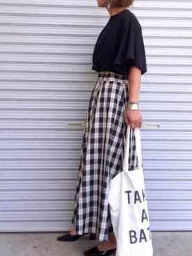 「GYDA（ジェイダ）のアイテム（ピアス（両耳用））」を使った、♡、。・S♡、。・:*:・さん（レディース・159cm）の秋コーディネート