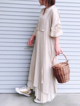ワンピース ドレスを使った プリーツスカート の人気ファッションコーディネート Wear