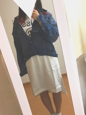 「STUSSY（ステューシー）のアイテム（ワンピース、ホワイト系）」を使った、Ｌｉｓａさん（レディース・153cm）の春コーディネート