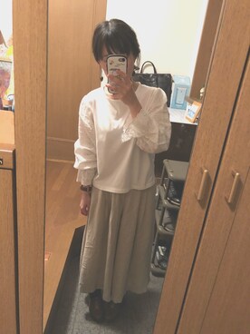 「Daniel Wellington（ダニエルウェリントン）の【Daniel Wellington】レザーバンド３６ＭＭ（アナログ腕時計）」を使った、a＊さん（レディース・151cm）の春コーディネート