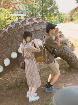 「FIG&VIPER（フィグアンドバイパー）のアイテム（バッグ）」を使った、ぱるこさん（レディース・163cm）の夏コーディネート