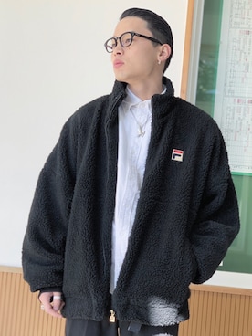 「FILA（フィラ）のアイテム（ブルゾン）」を使った、shotaさん（メンズ・170cm）の冬コーディネート