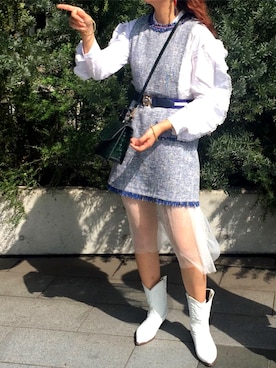 「シャネル」｜「アイテム（オールインワン・サロペット）」を使った、yoooookoさん（レディース・170cm）の秋コーディネート