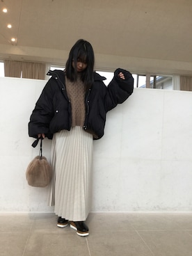 「apres jour（アプレジュール）のアイテム（ダウンジャケット/コート）」を使った、になさん（レディース・150cm）の冬コーディネート