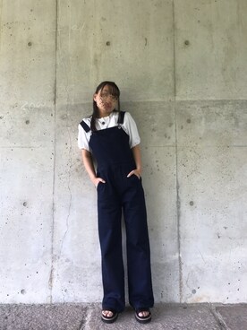 「Heather（ヘザー）のアイテム（サロペット/オーバーオール）」を使った、になさん（レディース・152cm）の春コーディネート