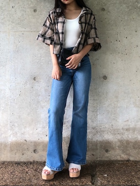 「アイテム（タンクトップ）」を使った、になさん（レディース・152cm）の夏コーディネート