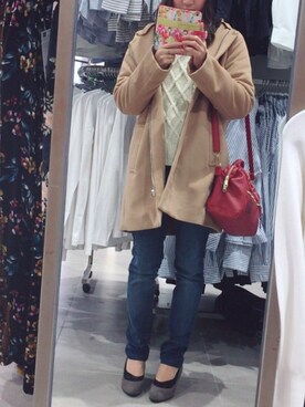 「archives（アルシーヴ）のアイテム（その他アウター）」を使った、こひなさん（レディース・147cm）の冬コーディネート