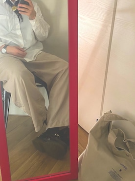 「CONVERSE TOKYO（コンバーストウキョウ）のアイテム（バッグ）」を使った、👀さん（メンズ・172cm）の春コーディネート