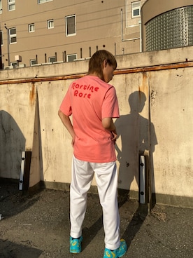 「MARTINE ROSE（マーティンローズ）のアイテム（トップス）」を使った、Kazumaさん（メンズ・172cm）の秋コーディネート