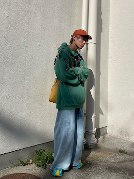 「アイテム（帽子）」を使った、Kazumaさん（メンズ・172cm・10代）の春コーディネート