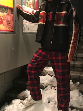「Harley-Davidson（ハーレーダビッドソン）のアイテム（ブルゾン）」を使った、Kさん（メンズ・175cm）の冬コーディネート