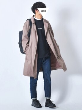 「zozoデニム」｜「アイテム（その他アウター）」を使った、MoriCさん（メンズ・181cm）の冬コーディネート