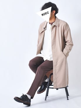 「ブラウンコーデ」｜「アイテム（その他アンダーウェア/インナー）」を使った、MoriCさん（メンズ・181cm）の冬コーディネート