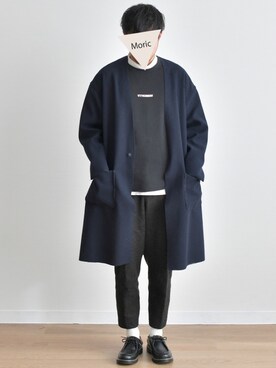 「ATTACHMENT（アタッチメント）のアイテム（スウェット）」を使った、MoriCさん（メンズ・181cm）の冬コーディネート