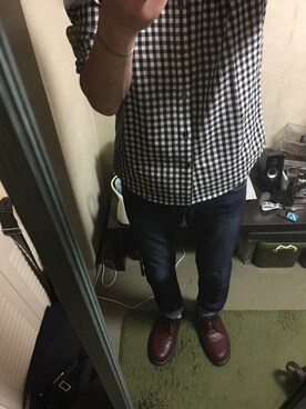 「SHIPS JET BLUE（シップスジェットブルー）のアイテム（デニムパンツ）」を使った、ヒロさん（メンズ・181cm）の秋コーディネート