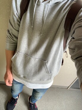 「STUDIOUS（ステュディオス）のアイテム（パーカー）」を使った、ヒロさん（メンズ・181cm）の春コーディネート