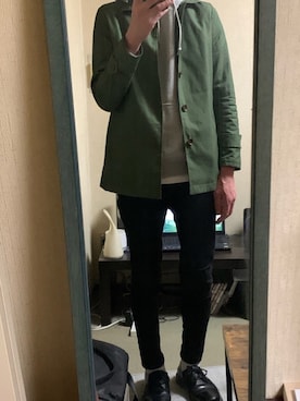 「STUDIOUS（ステュディオス）のアイテム（パーカー）」を使った、ヒロさん（メンズ・181cm）の秋コーディネート