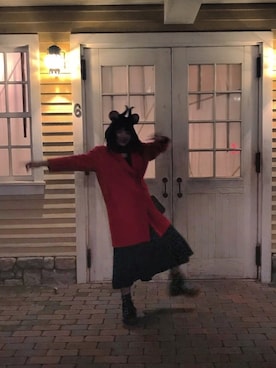 「halloween」｜「アイテム（チェスターコート）」を使った、cocoさん（レディース・170cm）の秋コーディネート