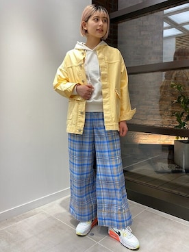 「SHIPS any（シップス エニィ）のアイテム（ノーカラージャケット）」を使った、カーンさん（レディース・158cm）の冬コーディネート