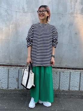 「TICCA（ティッカ）のアイテム（ジャケット/アウター）」を使った、カーンさん（レディース・158cm）の春コーディネート