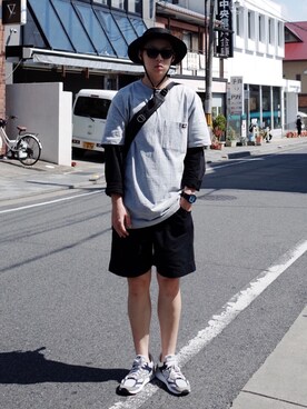 「streetsnap」｜「アイテム（帽子）」を使った、Andieさん（メンズ・168cm）の夏コーディネート