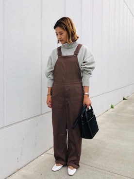「BEAUTY&YOUTH UNITED ARROWS（ビューティーアンドユースユナイテッドアローズ）のBY∴ Vカットスクエアトゥフラットシューズ 1.0◆（パンプス）」を使った、Shizuka   Nakajimaさん（レディース・154cm）の秋コーディネート