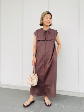 「RECOMMEND  ITEM STYLING」｜「アイテム（ワンピース/ドレス）」を使った、Shizuka   Nakajimaさん（レディース・154cm）の夏コーディネート