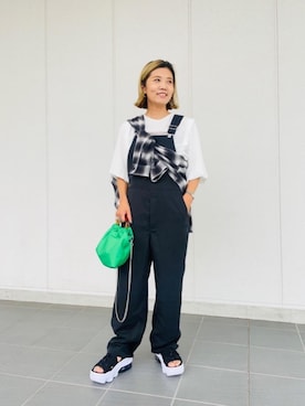 「RECOMMEND  ITEM STYLING」｜「アイテム（オールインワン・サロペット）」を使った、Shizuka   Nakajimaさん（レディース・154cm）の夏コーディネート