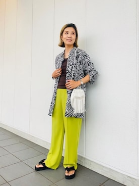 「RECOMMEND  ITEM STYLING」｜「アイテム（サンダル）」を使った、Shizuka   Nakajimaさん（レディース・154cm）の夏コーディネート