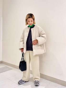 「RECOMMEND  ITEM STYLING」｜「アイテム（ダウンジャケット/コート）」を使った、Shizuka   Nakajimaさん（レディース・154cm）の冬コーディネート