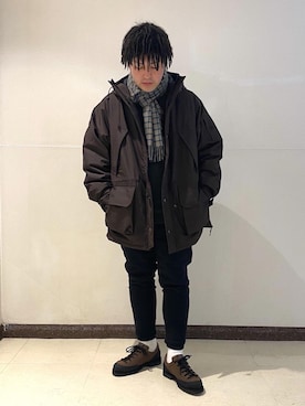 「Columbia Black Label（コロンビアブラックレーベル）のアイテム（ジャケット/アウター）」を使った、arisawa shunyaさん（メンズ・173cm）の秋コーディネート