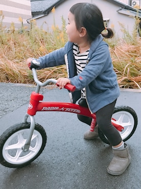 「スキップランド（スキップランド）のアイテム」を使った、チエさん（キッズ・90cm）の秋コーディネート