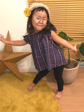 「Pyu Pyu（ピュピュ）のアイテム」を使った、チエさん（キッズ・100cm）の秋コーディネート