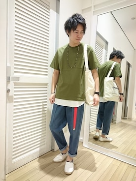 「RAGEBLUE（レイジブルー）のアイテム（その他シューズ）」を使った、大良【RAGEBLUE橿原】さん（メンズ・172cm）の春コーディネート