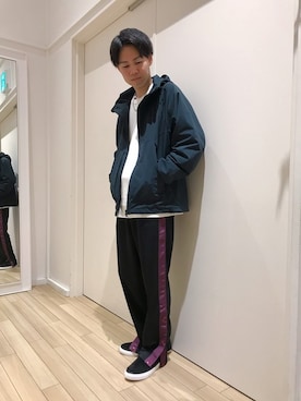 「RAGEBLUE（レイジブルー）のアイテム（マウンテンパーカー）」を使った、大良【RAGEBLUE橿原】さん（メンズ・172cm）の秋コーディネート