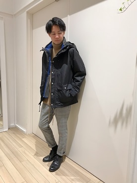「RAGEBLUE（レイジブルー）のアイテム（マウンテンパーカー）」を使った、大良【RAGEBLUE橿原】さん（メンズ・172cm）の秋コーディネート