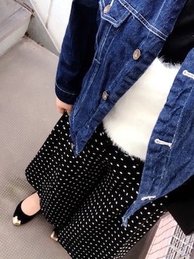 「オシャレパッソ」｜「アイテム（デニムジャケット）」を使った、杏仁豆腐さん（レディース・154cm）の秋コーディネート