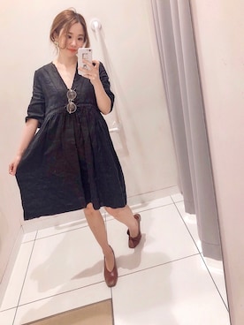 「mao made（マオメイド）のアイテム」を使った、やよさん（レディース・158cm）の春コーディネート