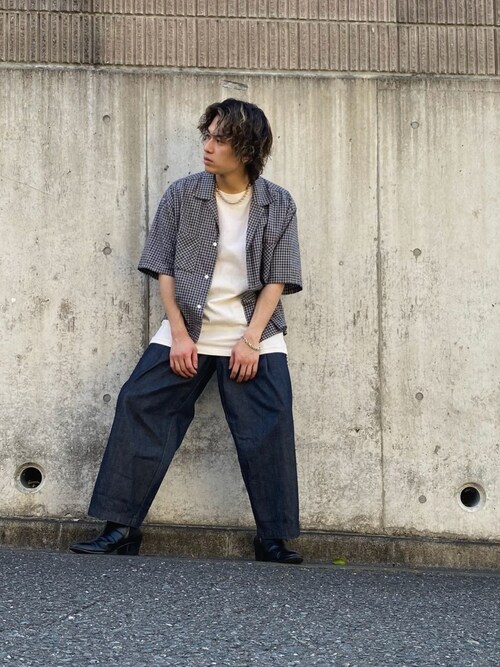 neonsign×代官山O ワイドパンツ neon sign O別注 ワイドスラックス