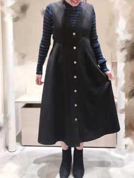 「Te chichi TERRASSE」｜「アイテム（ブーツ）」を使った、my7924さん（レディース・160cm）の秋コーディネート