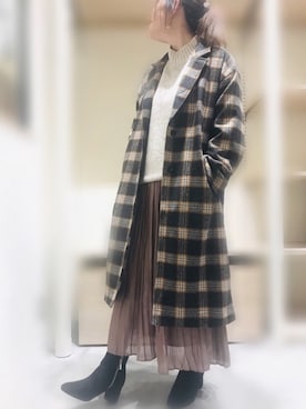 「Te chichi TERRASSE（テチチテラス）のアイテム（チェスターコート）」を使った、my7924さん（レディース・162cm）の秋コーディネート