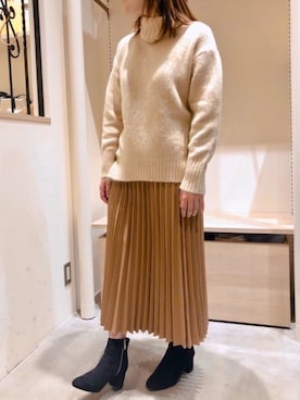 「Te chichi TERRASSE」｜「アイテム（ブーツ）」を使った、my7924さん（レディース・162cm）の冬コーディネート