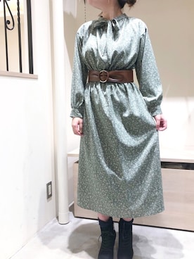 「Te chichi TERRASSE」｜「アイテム（ワンピース）」を使った、my7924さん（レディース・162cm）の冬コーディネート