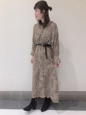 「Te chichi TERRASSE」｜「アイテム（ワンピース）」を使った、my7924さん（レディース・162cm）の冬コーディネート