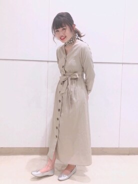 「Te chichi TERRASSE」｜「アイテム（ワンピース）」を使った、my7924さん（レディース・162cm）の冬コーディネート