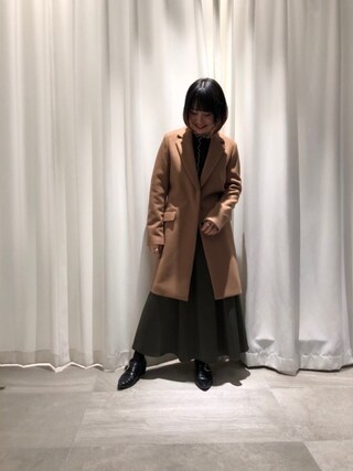 rino  goto使用「UNITED TOKYO（チェスターコート）」的時尚穿搭